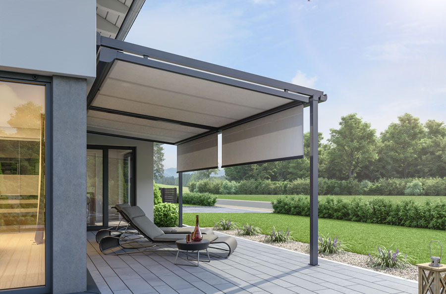Innen Markise für große Wintergärten